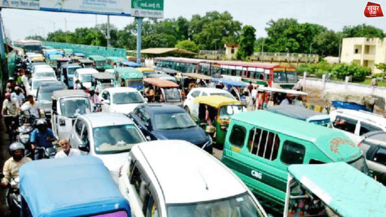 traffic jam in kanpur